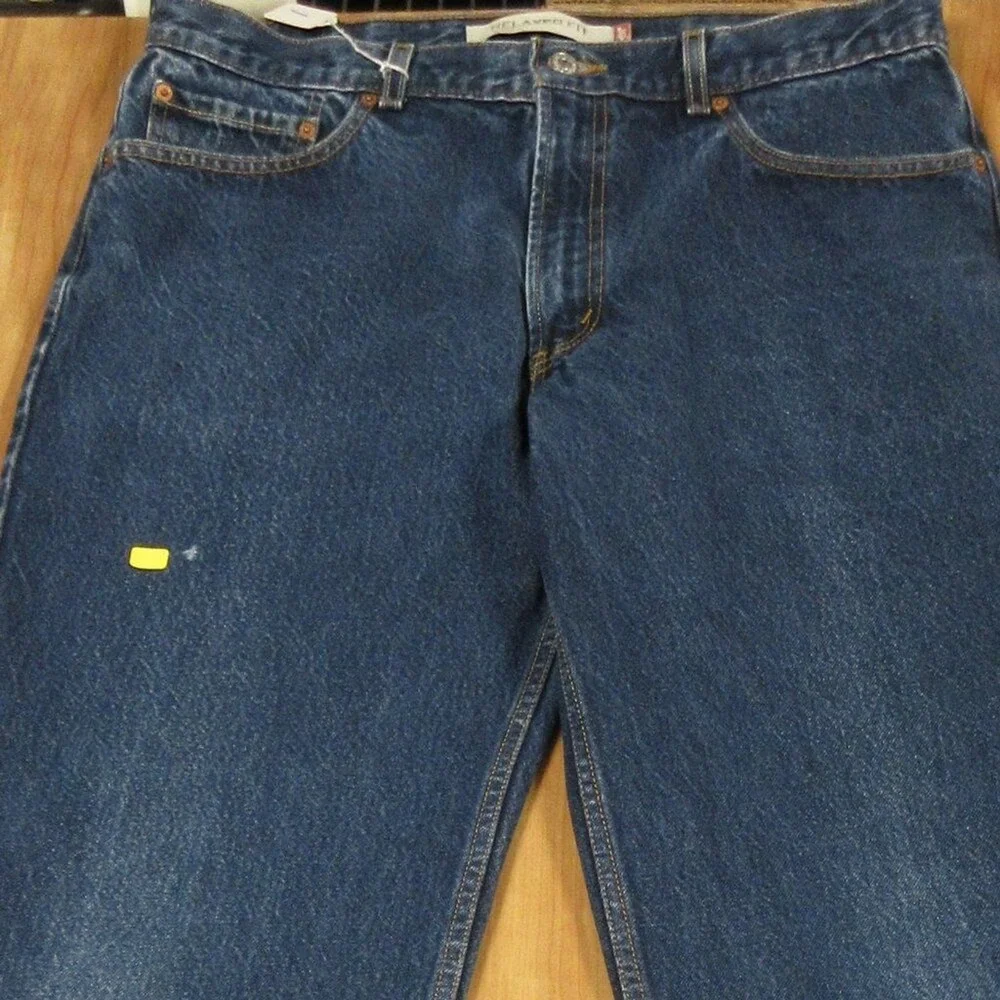 LEVI'S 550 Relaxed Fit VINTAGE Jeans Mens Sz 36x36 Slightly Baggy Y2K Blue Denim